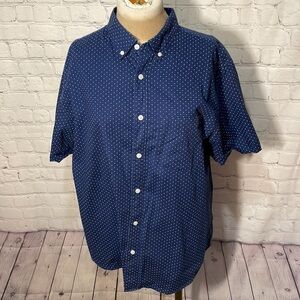 COPY - Old navy navy blue button up short sleeve size large the classic shirt